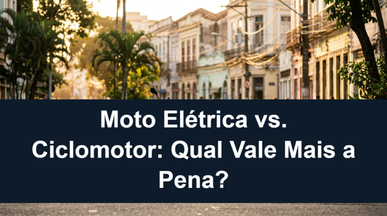 moto elétrica e ciclomotor lado a lado: comparativo 2026