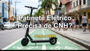 Patinete elétrico precisa de CNH: patinete em ciclovia, guia das regras 2026