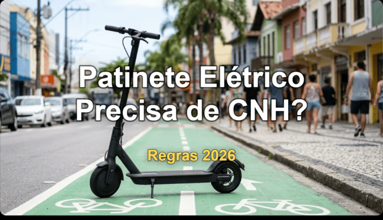 Patinete elétrico precisa de CNH: patinete em ciclovia, guia das regras 2026
