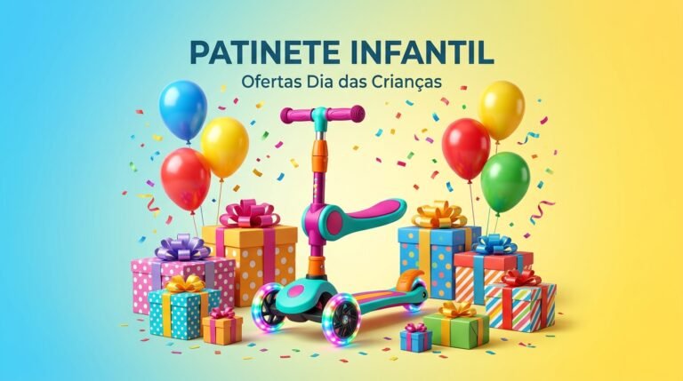 Patinete infantil com rodas de LED e presentes: ofertas para o Dia das Crianças